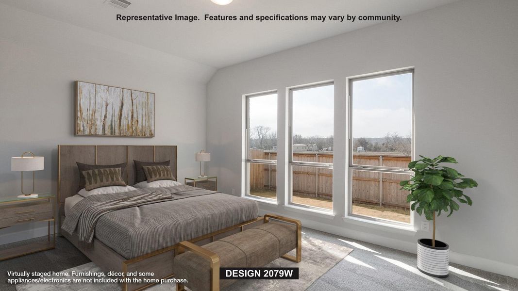 Furnished interior view inside a new home in Lariat 45', Liberty Hill (Image 4).
