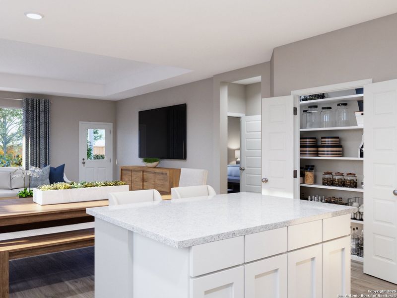 Furnished interior view inside a new home in Hunters Ranch, San Antonio (Image 12). Furnished interior view inside a new home in Hunters Ranch, San Antonio (Image 12).