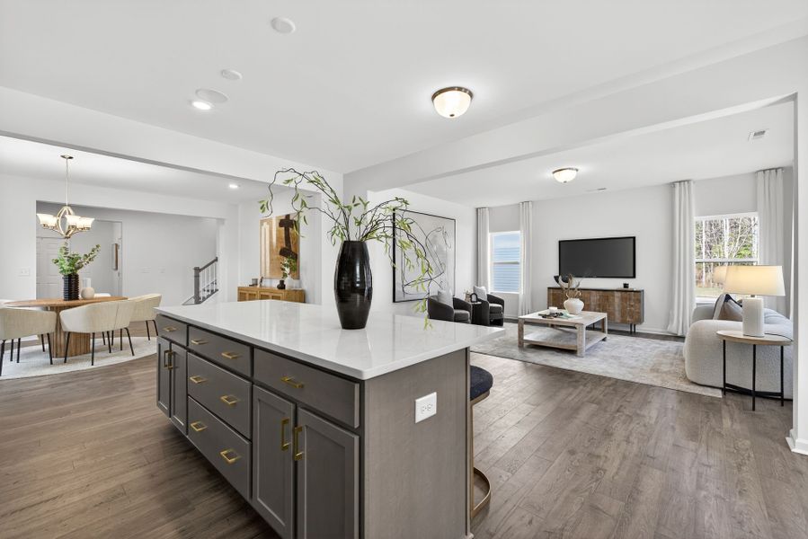 Furnished interior view inside a new home in Copper Ridge at Flowers Plantation, Clayton (Image 8).