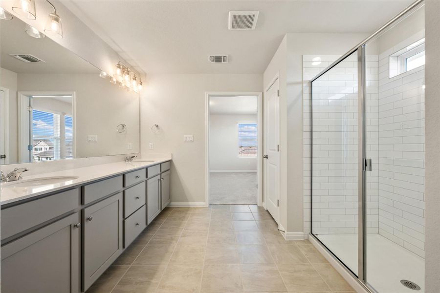 Furnished interior view inside a new home in The Colony 45s, Bastrop (Image 8).