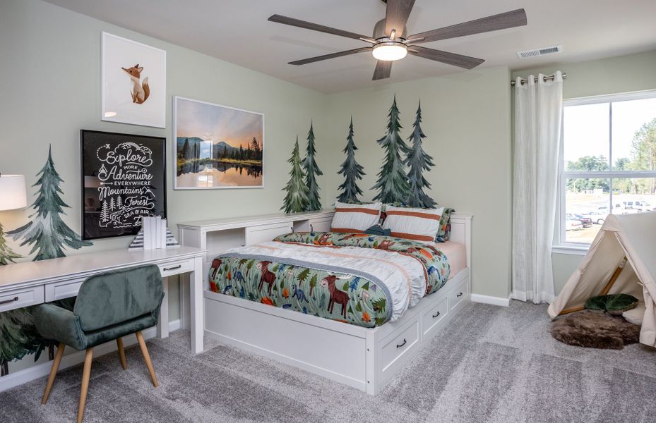 Representative furnished interior of a home built from the Hampton by Pulte Homes in Wimberly, Willow Spring (Image 5).