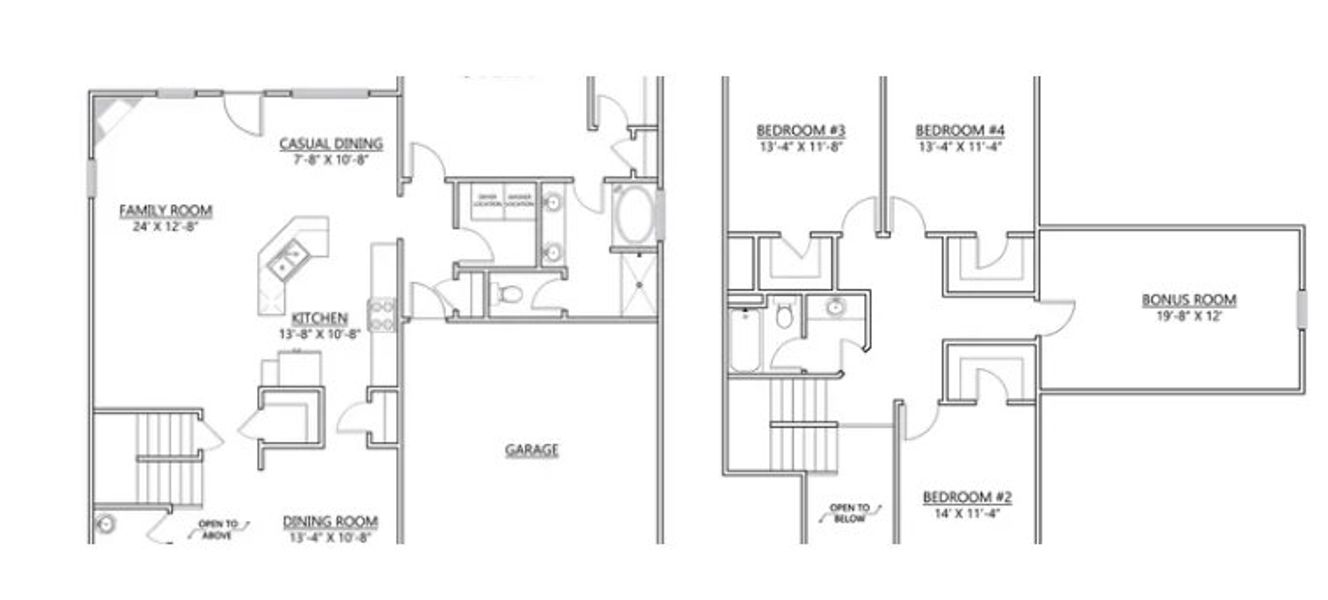 2D floor plan layout for the ANTHONY B by D.R. Horton in Abelia Meadows, Piedmont, SC (Image 2).