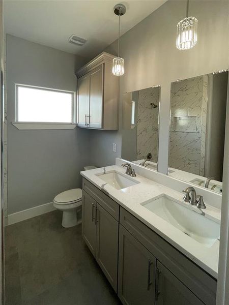 Furnished interior view inside a new home in , Point (Image 3).