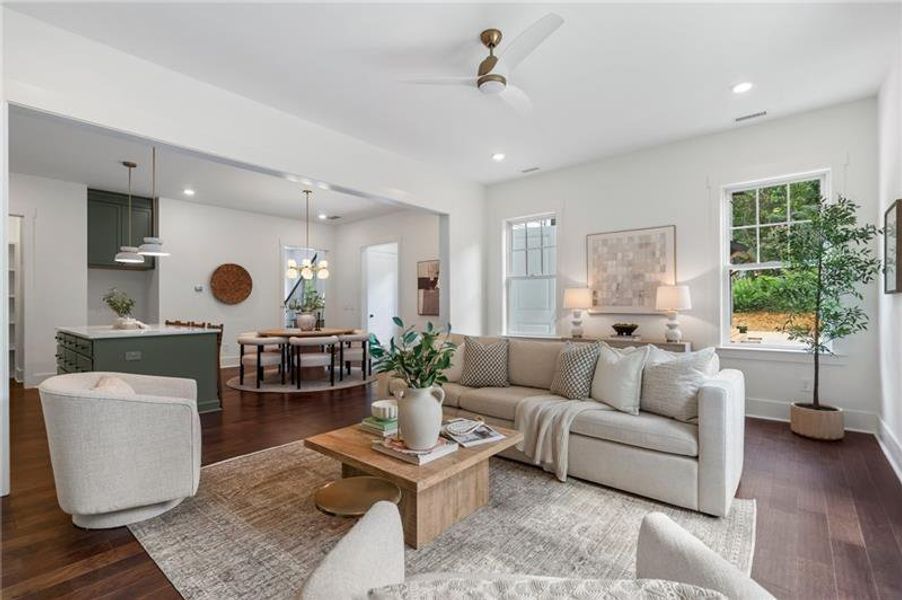 Furnished interior view inside a new home in , Atlanta (Image 11).