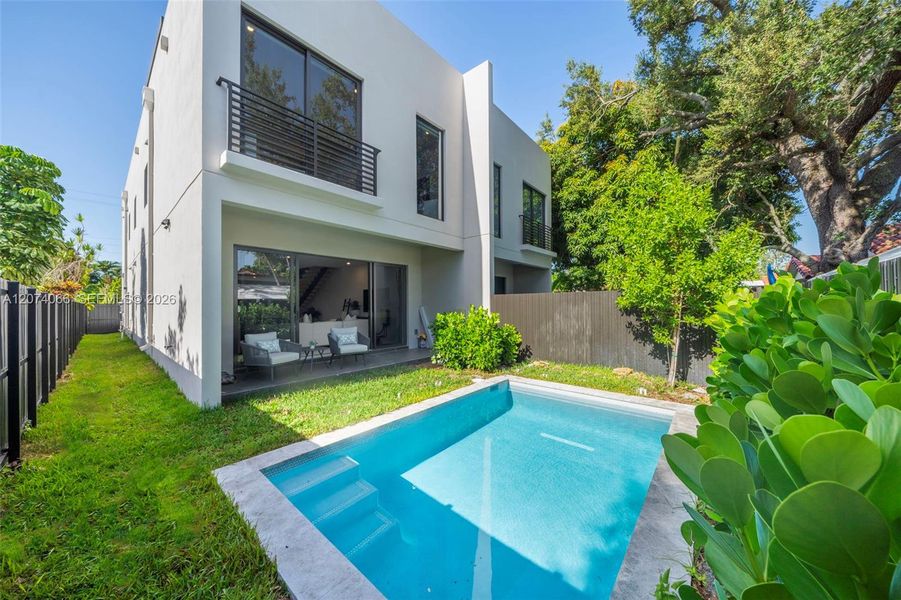 Exterior details and patio area of a home in , Miami (Image 23). Exterior details and patio area of a home in , Miami (Image 23).
