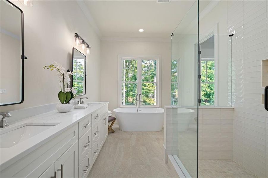 Furnished interior view inside a new home in , Atlanta (Image 30).