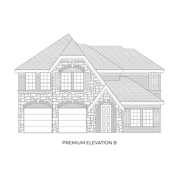 Representative rendering of the exterior for the Cooper F by First Texas Homes (Image 3).