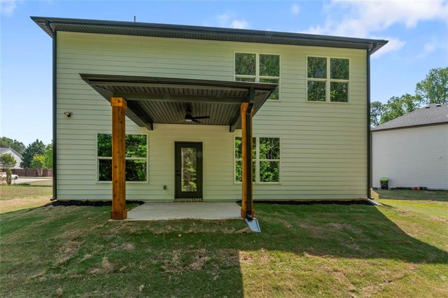 Exterior details and patio area of a home in , Hampton (Image 3).