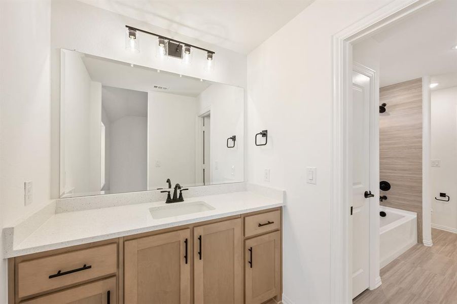 Furnished interior view inside a new home in Willow Wood Classic 50, McKinney (Image 8).