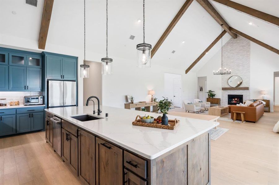 This open-concept layout allows you to effortlessly host friends and family while prepping meals in the kitchen.