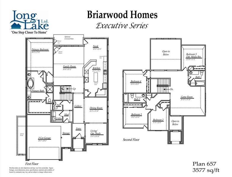 2D floor plan layout for the 657 by Long Lake Ltd. in Sunterra Lakes, Brookshire, TX (Image 3). 2D floor plan layout for the 657 by Long Lake Ltd. in Sunterra Lakes, Brookshire, TX (Image 3).