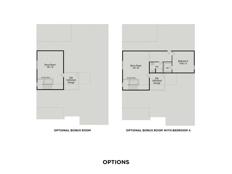 2D floor plan layout for the The Magnolia A by Davidson Homes LLC in Retreat at North Main, Lillington, NC (Image 4).