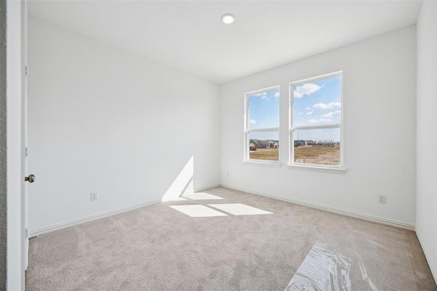 You'll find a nicely sized secondary bedroom in our Boyd floor plan.