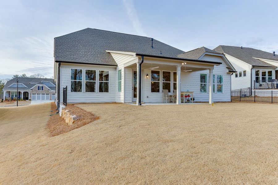 Exterior details and patio area of a home in , Hoschton (Image 25).