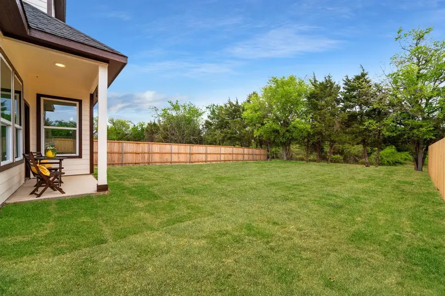Exterior details and patio area of a home in , Ennis (Image 4). Exterior details and patio area of a home in , Ennis (Image 4).