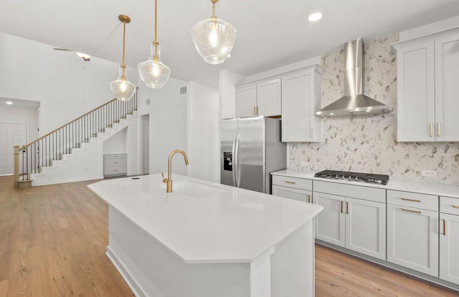 Furnished interior view inside a new home in Santa Rita Ranch, Liberty Hill (Image 10). Furnished interior view inside a new home in Santa Rita Ranch, Liberty Hill (Image 10).