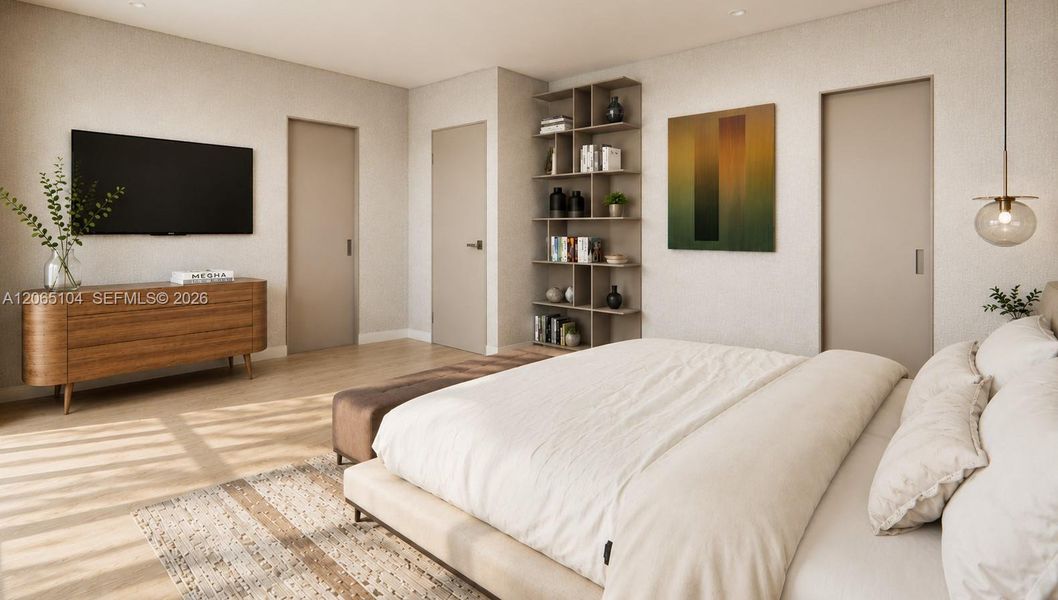 Furnished interior view inside a new home in , Coral Gables (Image 15).