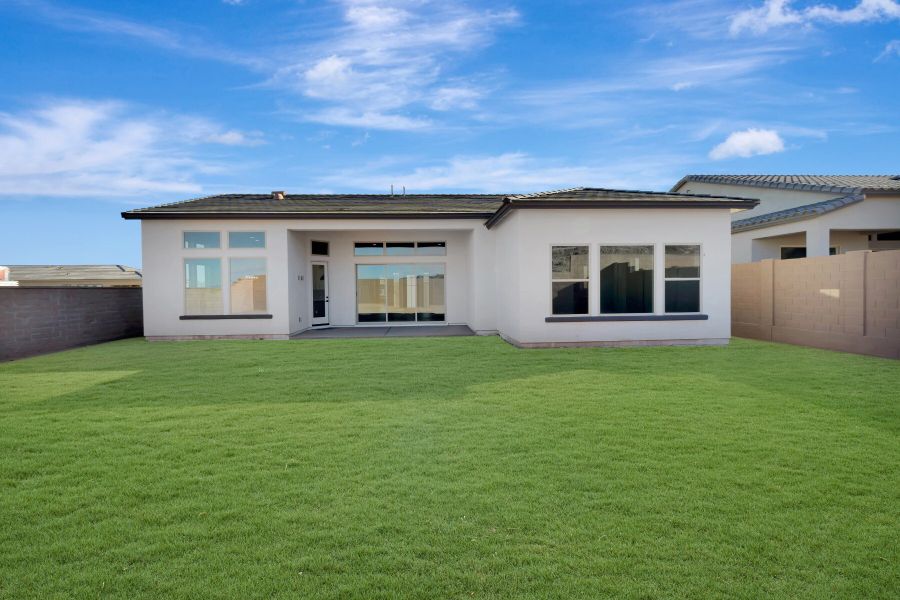 Exterior details and patio area of a home in The Ridge at Victory, Litchfield Park (Image 3).