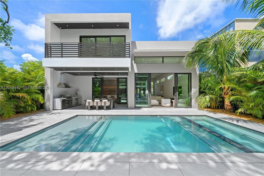 Exterior details and patio area of a home in , Miami (Image 3). Exterior details and patio area of a home in , Miami (Image 3).