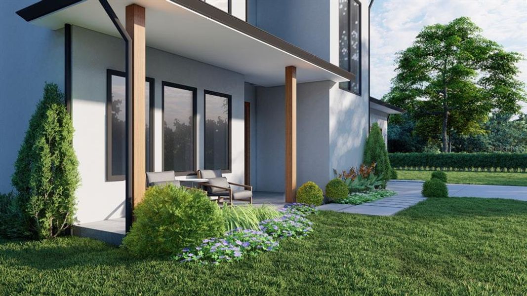 Exterior details and patio area of a home in , Sarasota (Image 8). Exterior details and patio area of a home in , Sarasota (Image 8).