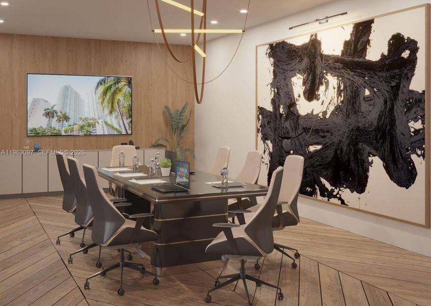 Furnished interior view inside a new home in , Miami (Image 6).