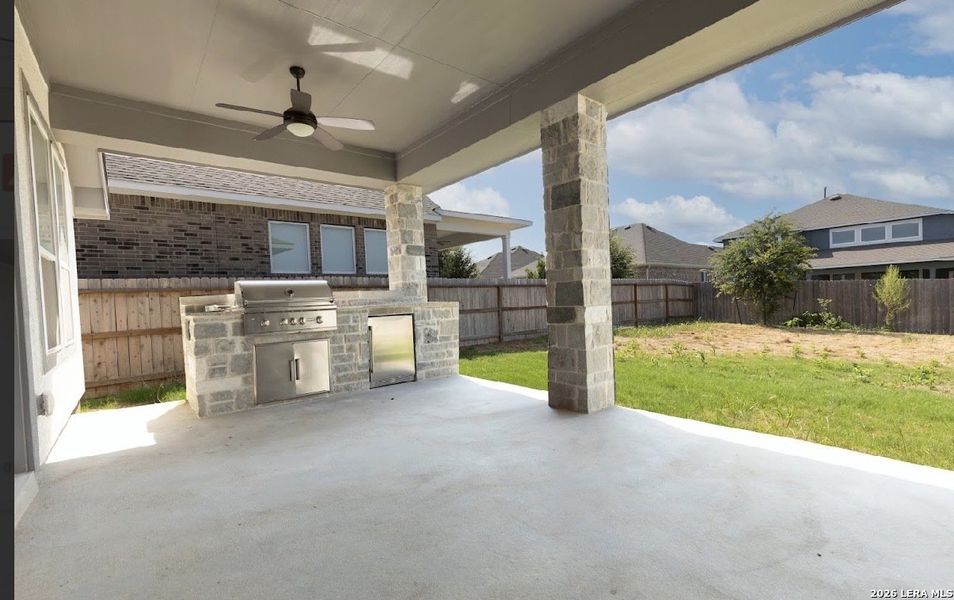 Exterior details and patio area of a home in The Reserve at Weston Oaks, San Antonio (Image 16). Exterior details and patio area of a home in The Reserve at Weston Oaks, San Antonio (Image 16).