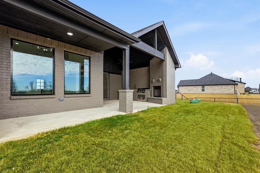 Exterior details and patio area of a home in , Sanger (Image 22). Exterior details and patio area of a home in , Sanger (Image 22).