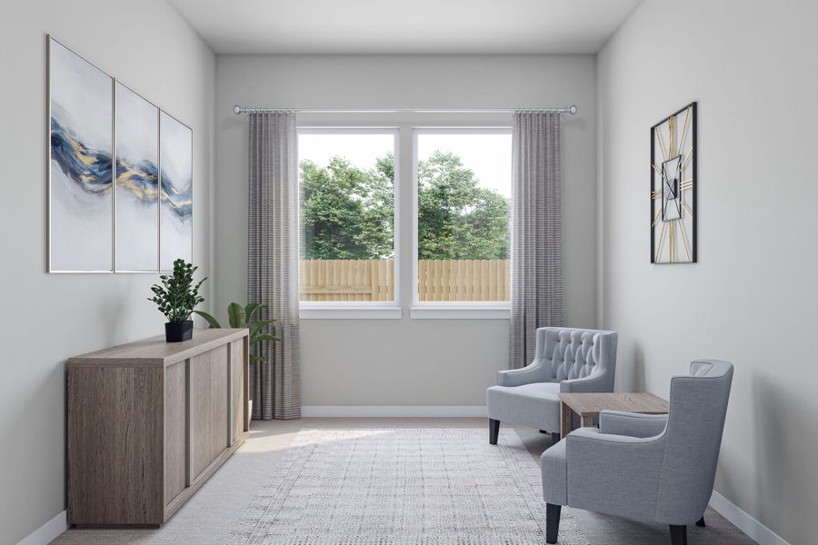 Furnished interior view inside a new home in Lagos Reserve, Manor (Image 9). Furnished interior view inside a new home in Lagos Reserve, Manor (Image 9).