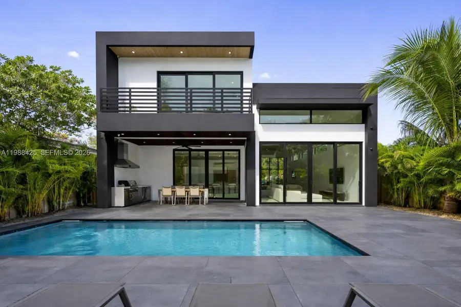 Exterior details and patio area of a home in , Miami (Image 12). Exterior details and patio area of a home in , Miami (Image 12).