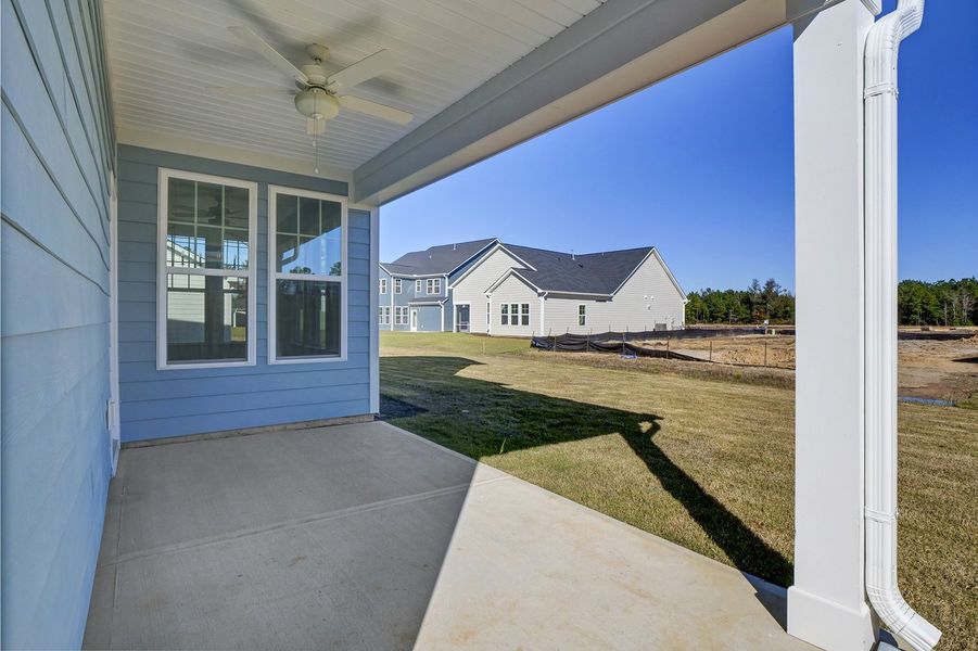 Exterior details and patio area of a home in Grand Park, Leland (Image 3).