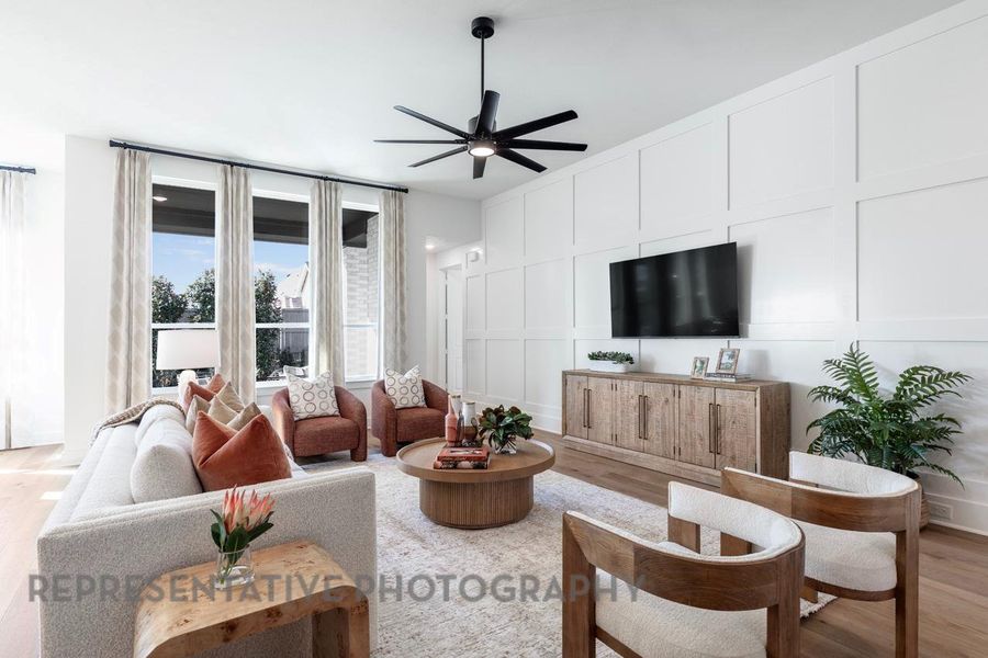 Furnished interior view inside a new home in Riceland: 65ft. lots, Mont Belvieu (Image 11).