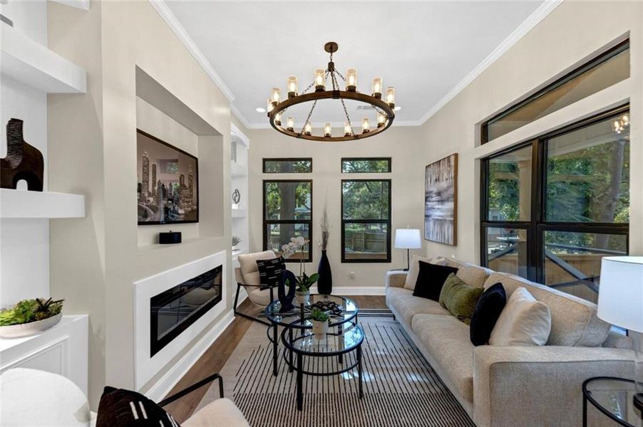 Furnished interior view inside a new home in , Atlanta (Image 9).