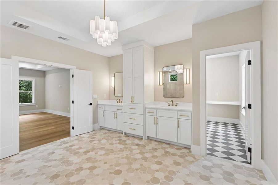 Furnished interior view inside a new home in , Atlanta (Image 18). Furnished interior view inside a new home in , Atlanta (Image 18).