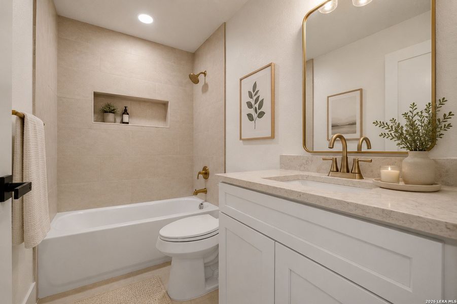 Furnished interior view inside a new home in , San Antonio (Image 15).
