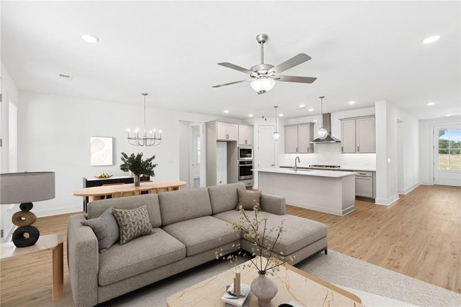 Furnished interior view inside a new home in Old Mill Preserve, Dallas (Image 6).