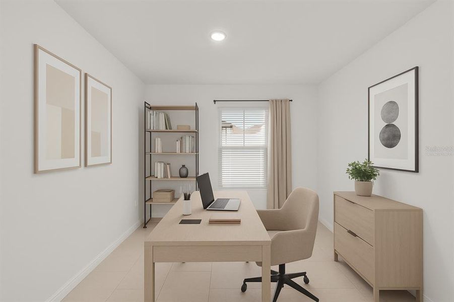 Furnished interior view inside a new home in Cypress Point at Lake Parker: The Estates, Lakeland (Image 17).