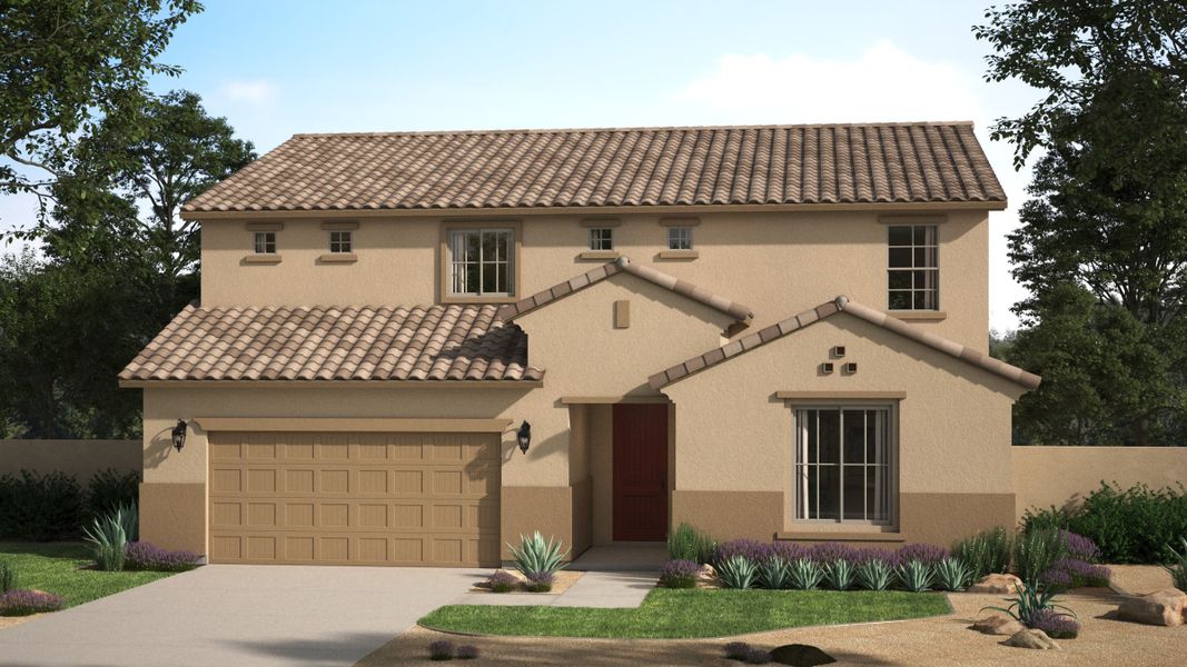 Spanish Elevation | Wrightson | Bentridge – Peak Series | Buckeye, AZ | Landsea Homes