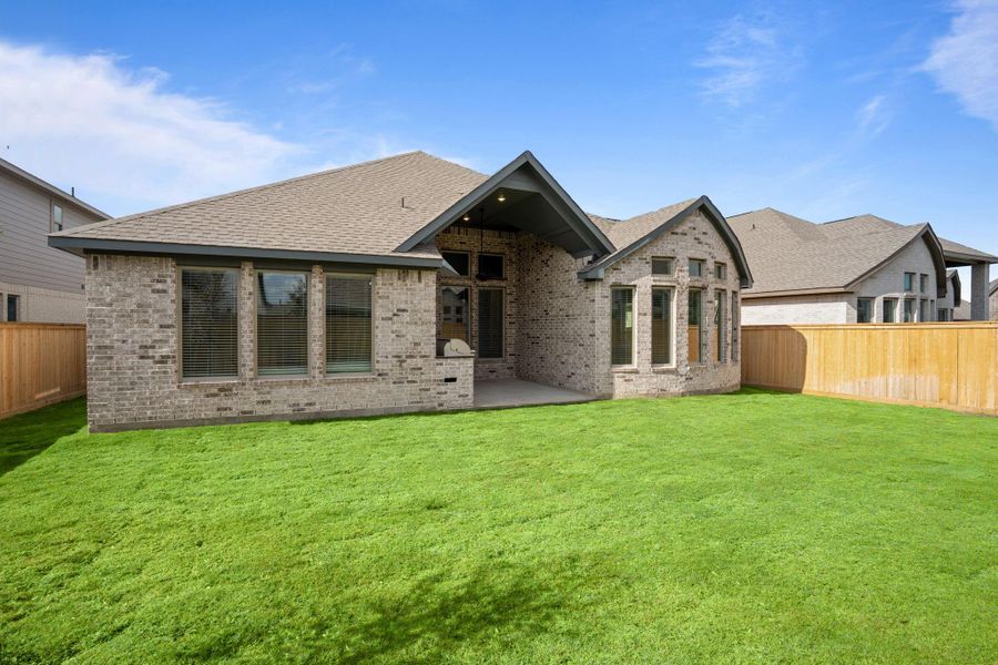 Exterior details and patio area of a home in Bridgeland 55', Cypress (Image 20).