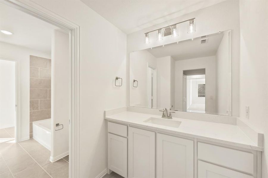 Furnished interior view inside a new home in Country Lakes, Denton (Image 15).