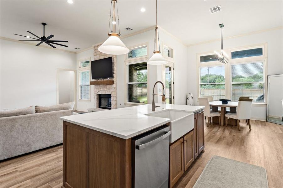 Furnished interior view inside a new home in , Woodway (Image 14).