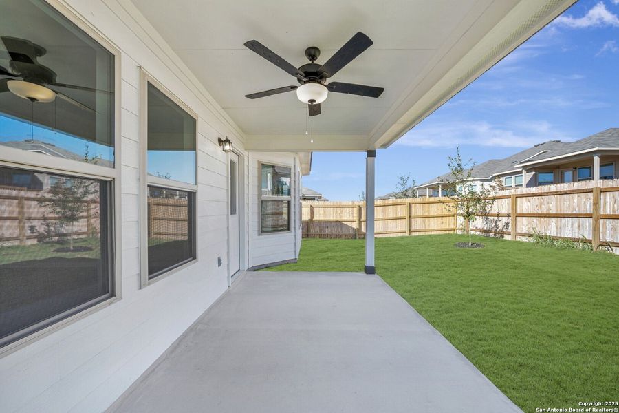 Exterior details and patio area of a home in Greenspoint Heights, Seguin (Image 4).