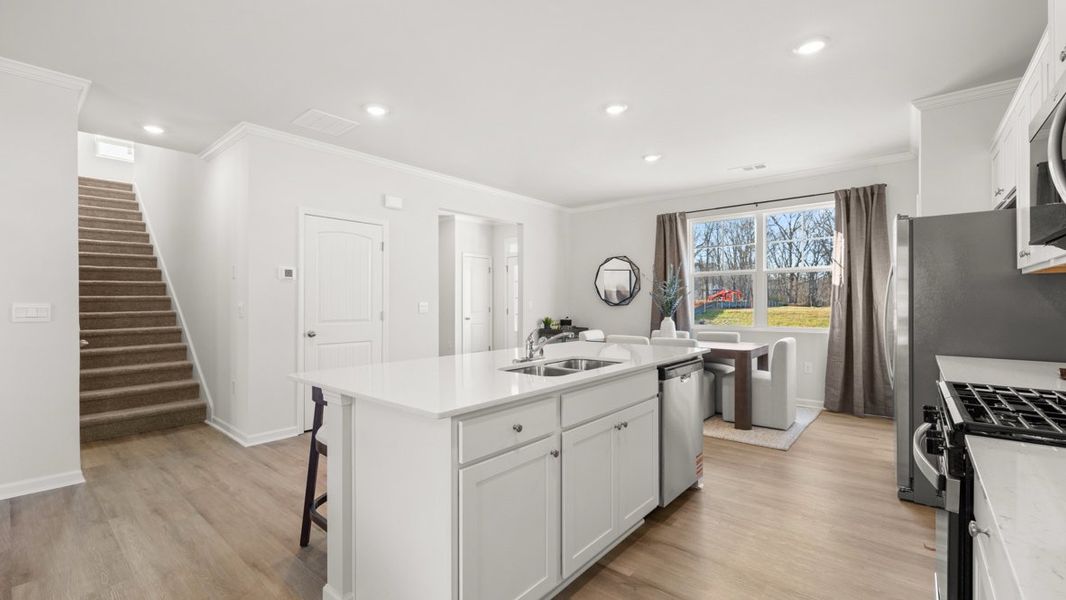 Representative furnished interior of a home built from the Elbert ll by D.R. Horton in Braselton Village, Braselton (Image 10).