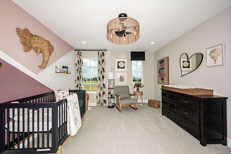 Representative furnished interior of a home built from the Pelican by Homes by WestBay in Crosswind Ranch, Parrish (Image 12).