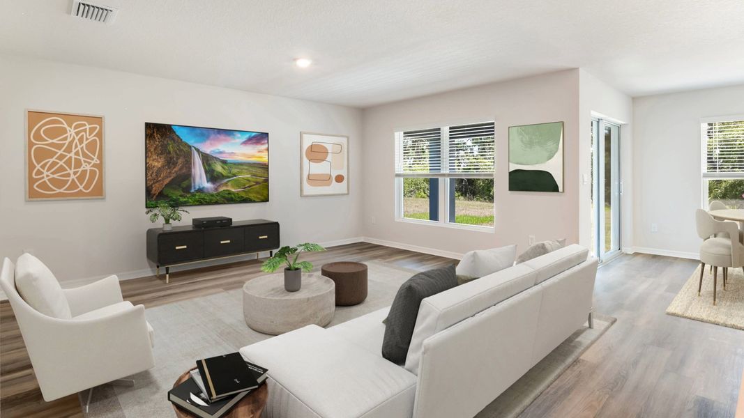 Representative furnished interior of a home built from the Aria by D.R. Horton in Oakfield Lakes, Parrish (Image 4).