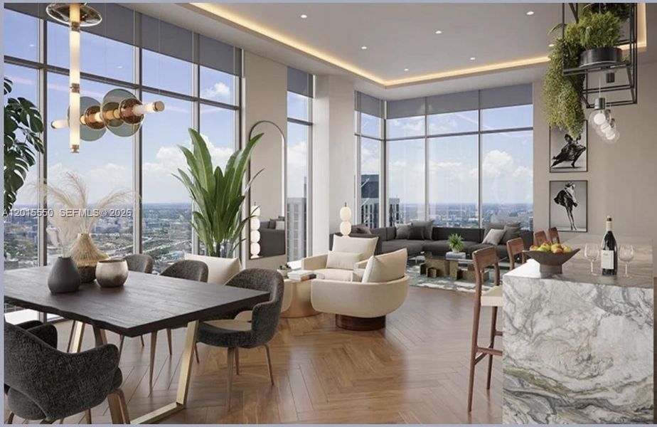 Furnished interior view inside a new home in , Miami (Image 4). Furnished interior view inside a new home in , Miami (Image 4).