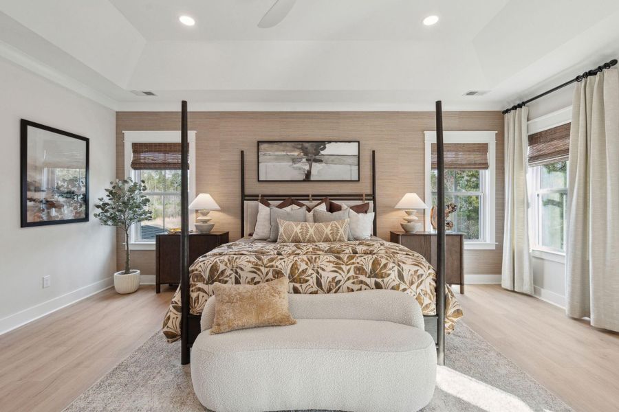 Furnished interior view inside a new home in Tidewater at Lakes of Cane Bay, Summerville (Image 41).