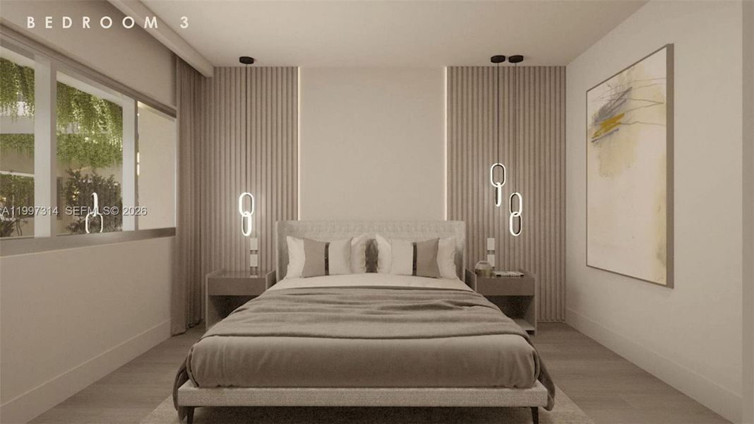 Furnished interior view inside a new home in , Miami Beach (Image 16).