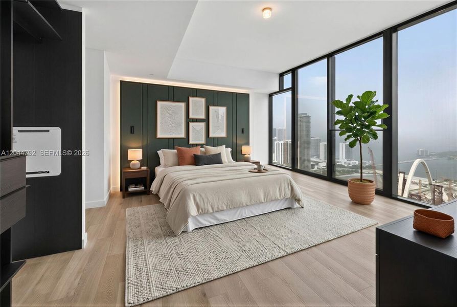 Furnished interior view inside a new home in , Miami (Image 7). Furnished interior view inside a new home in , Miami (Image 7).