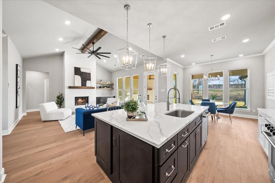 Furnished interior view inside a new home in , Godley (Image 15).