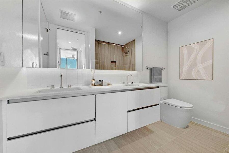 Furnished interior view inside a new home in The Linden Residences, Austin (Image 9).